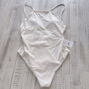 Andie Swim | Asbury Ribbed One piece | Coconut